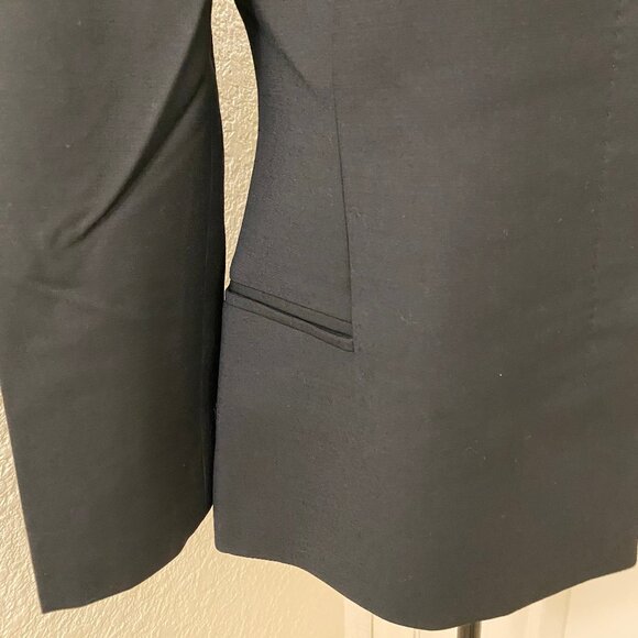 Vintage Excellent Istante Versace 100% Wool Black Skirt Suit Detail Size 4 - Picture 4 of 12